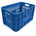 Caixa plástica agrícola azul 50 litros 30 kg tamanho 36,5x55x31cm modelo AB-47L