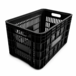 Caixa plástica agrícola preta 50 litros 30 kg tamanho 36,5x55x31cm modelo AB-47L