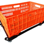 Carrinho TransCaixa para caixa 60x40cm preto s/ rodízios