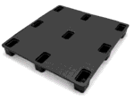 Pallet plástico 1200x1000x150mm liso PL01L preto