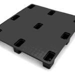 Pallet plástico 1200x1000x150mm liso PL01L preto