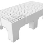 Piso plástico 41x82x25cm branco