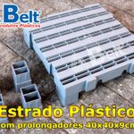 Estrado plástico 40x40x9cm cinza