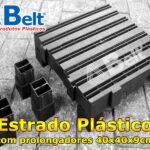 Estrado plástico 40x40x9cm preto