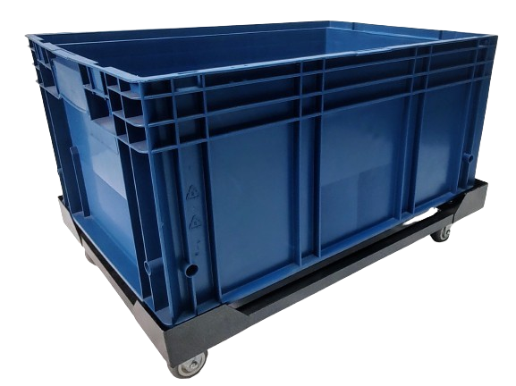 Carrinho tartaruga para caixa KLT modelo TransCaixa 180 com