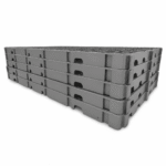 Piso plástico modular 100x60x4,5cm cinza - Imagem 4