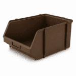 Gaveteiro plástico Bin nº 7 marrom com trava 17,5x22x34cm