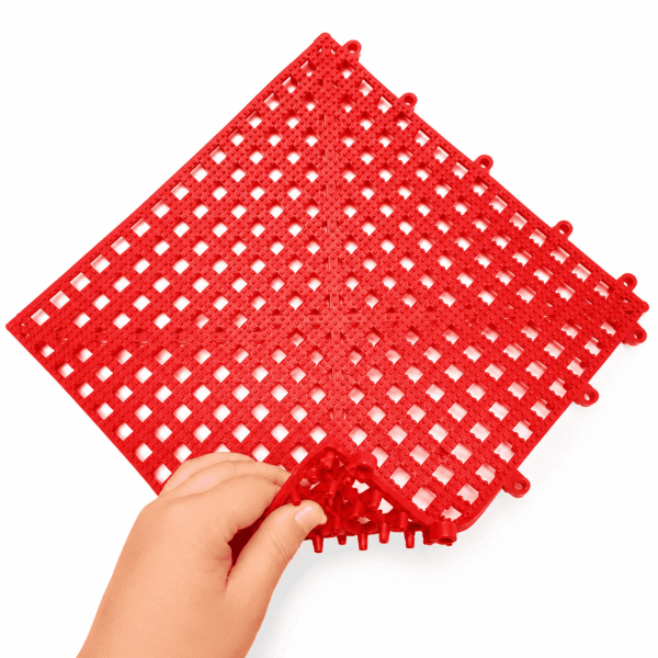 Piso flexível modular 30x30cm vermelho