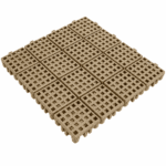 Estrado piso plástico flexível modular antiderrapante 24x24cm cor areia