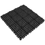 Estrado piso plástico flexível modular antiderrapante 24x24cm cor preto