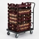 Carrinho para transporte de Caixa Bandeja Pão de Forma com Rodízios de 4” e Carga até 200 kg modelo TransCaixa 200 marca ABelt - Imagem 2