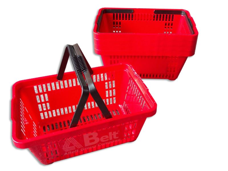 A cesta plástica modelo CP16 na cor vermelho da ABelt produtos plásticos é resistente e versátil